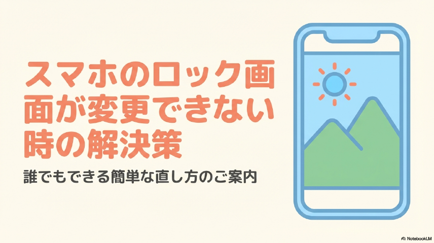 スマホのロック画面が変更できない時の解決策 。誰でもできる簡単な直し方のご案内 。