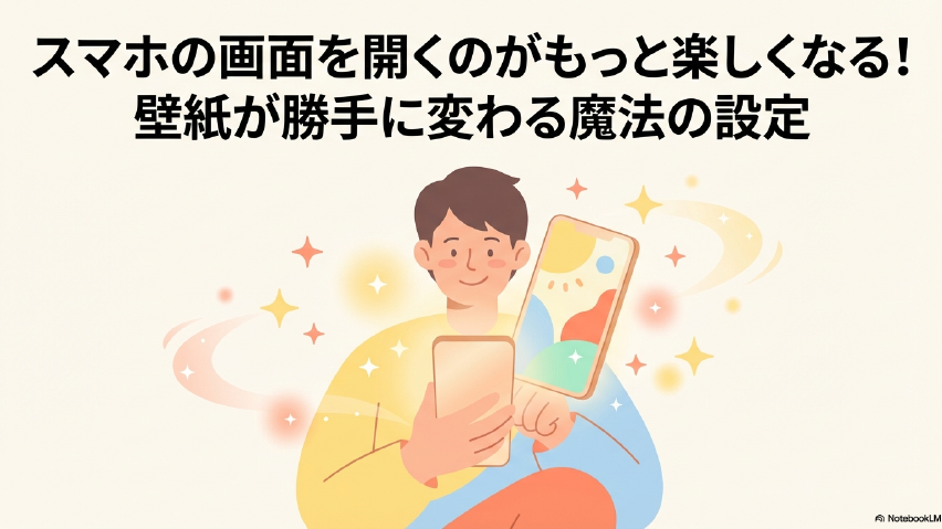 スマホのロック画面の壁紙を毎日同じ画像から複数設定に変更する提案