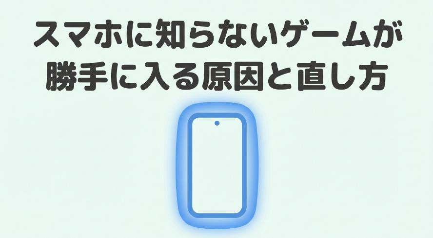 スマホに知らないゲームが勝手に入る原因と直し方のタイトルスライド