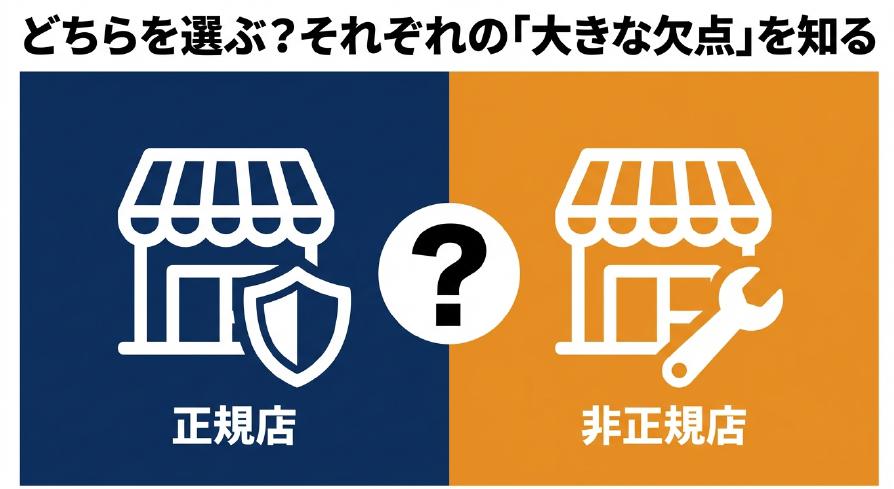 どちらを選ぶ？正規店と非正規店それぞれの大きな欠点を知る