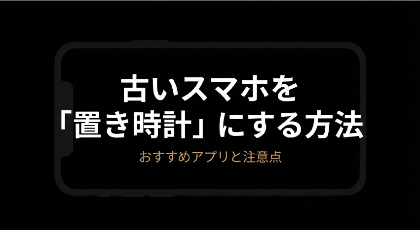 古いスマホを「置き時計」にする方法とおすすめアプリの解説スライド
