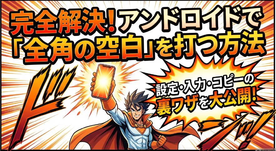 完全解決!アンドロイドで「全角の空白」を打つ方法。設定・入力・コピーの裏ワザを大公開!