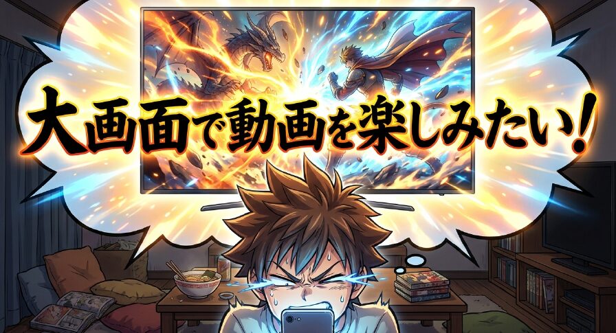 大画面で動画を楽しみたいというメッセージ