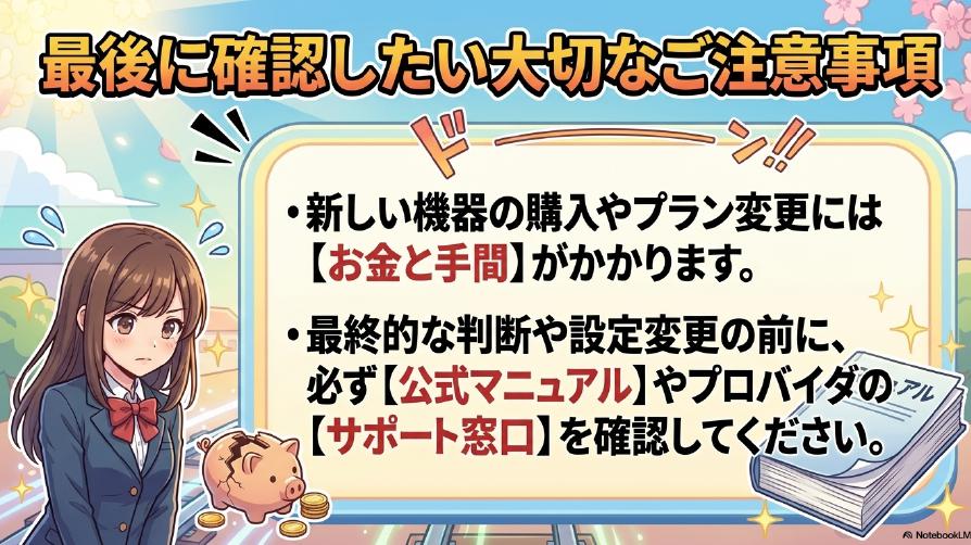 新しいルーターの購入や設定変更に関する注意事項