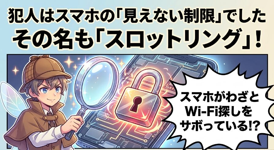 Wi-Fi探しのサボりの犯人はスマホの見えない制限「スロットリング」