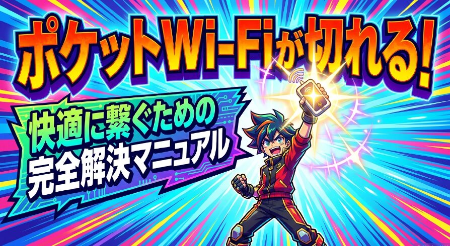 ポケットWi-Fiがすぐ切れる悩みを解決する「完全解決マニュアル」の表紙画像
