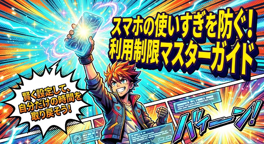 スマホの使いすぎを防ぐ利用制限マスターガイドのタイトル画像