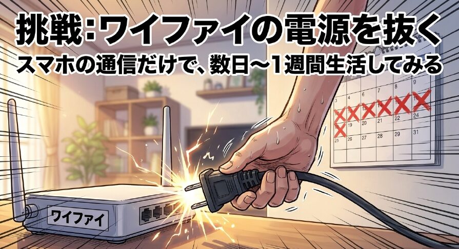 スマホの通信だけで数日から1週間生活してみる、Wi-Fi電源オフの並行運用テストの解説スライド