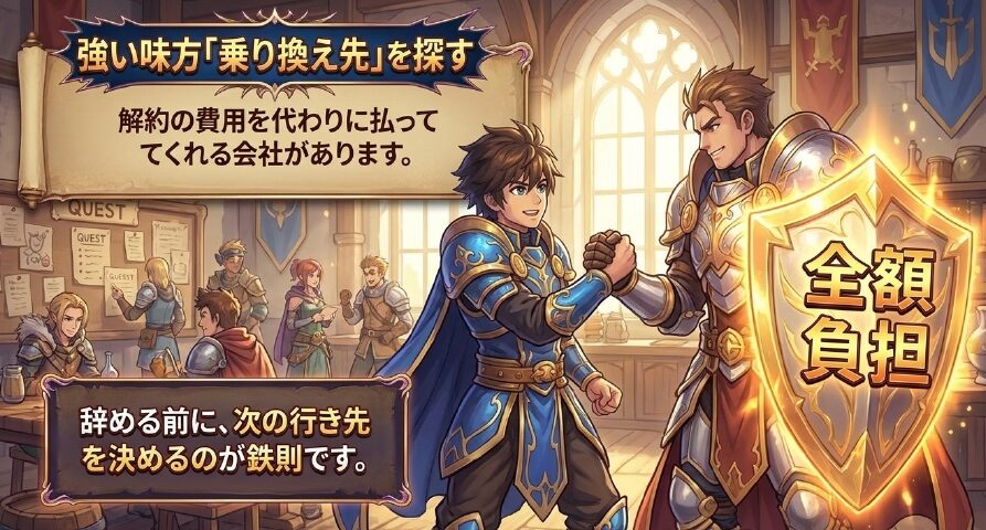 解約費用を代わりに負担してくれる新しい光回線の乗り換え先を探すイメージ