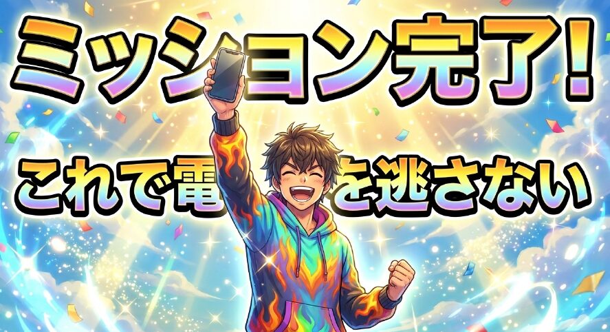 ミッション完了!これで電話を逃さないと書かれたまとめスライド
