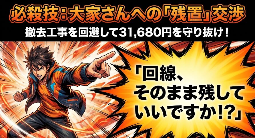 撤去工事を回避するための大家さんへの残置交渉。
