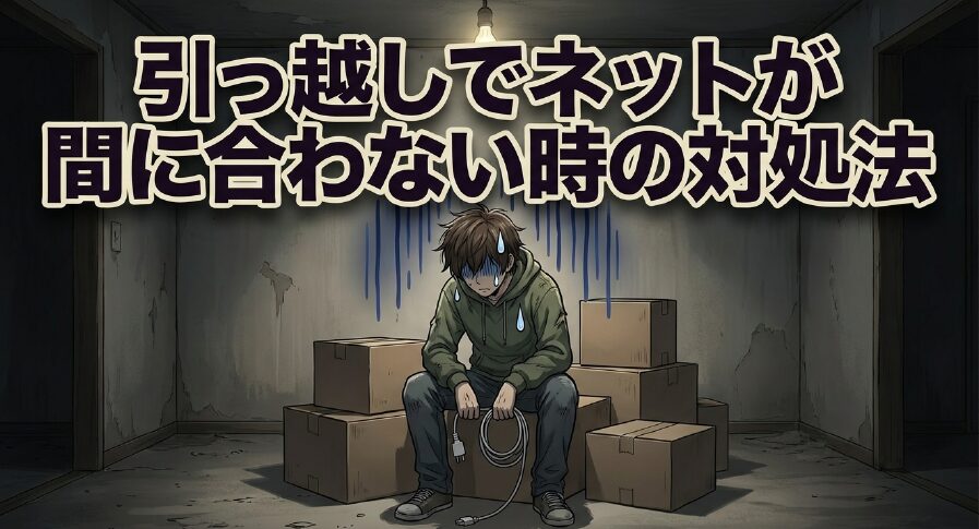 引っ越しでネットが間に合わない時の対処法と開通までのつなぎ方