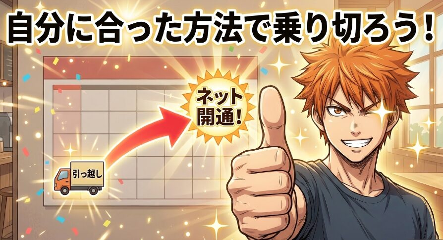 自分に合った方法で乗り切ろう！ネット開通、引っ越し