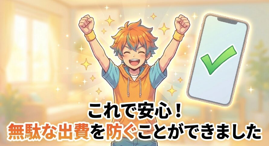 これで安心！無駄な出費を防ぐことができました