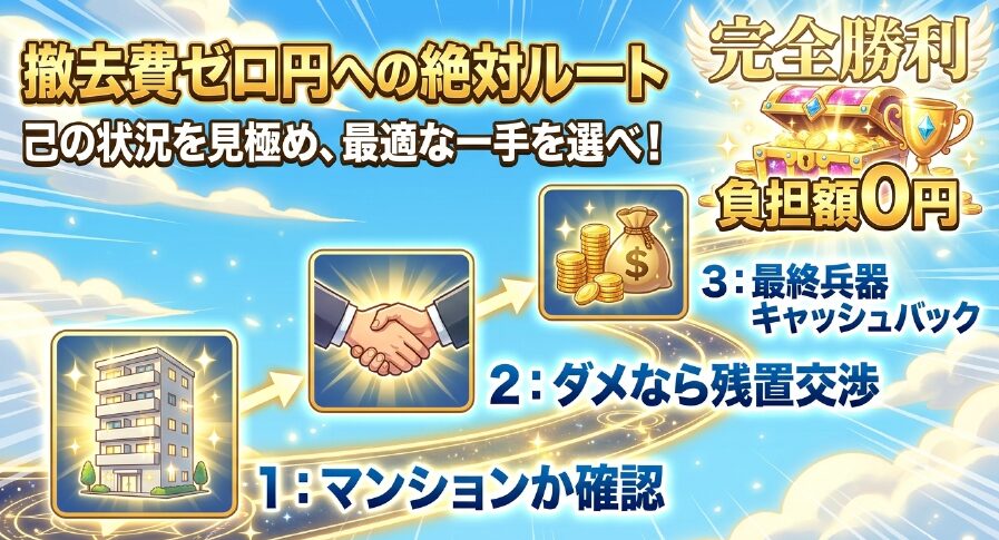 撤去費ゼロ円への絶対ルートと最適な一手。
