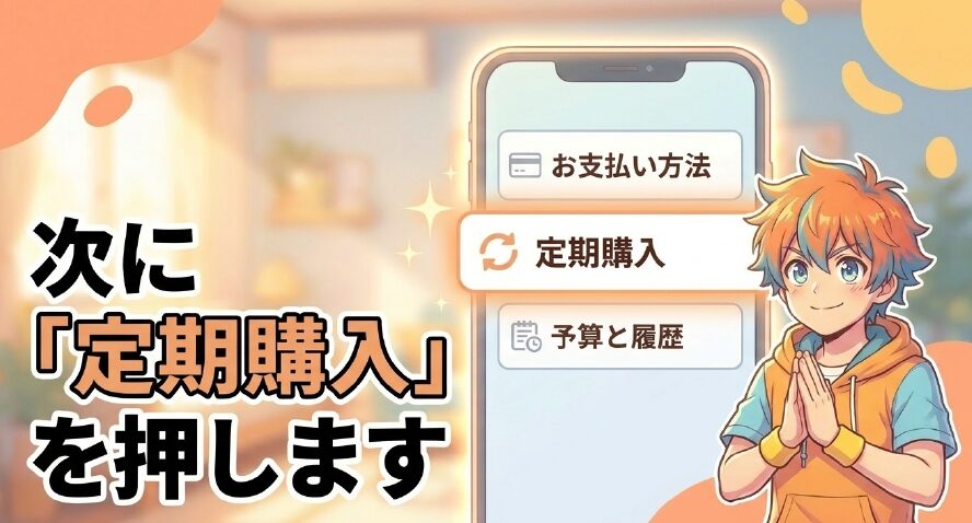 「定期購入」を押します
