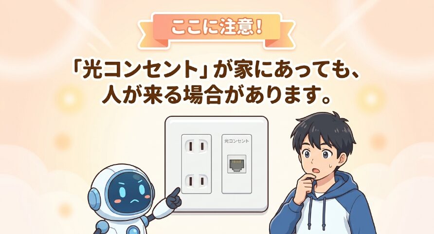 光コンセントが家にあっても作業員が来る訪問工事になる場合があるので注意
