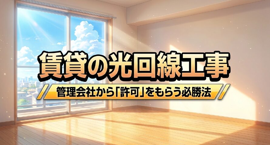 賃貸の光回線工事において、管理会社から許可をもらう必勝法。