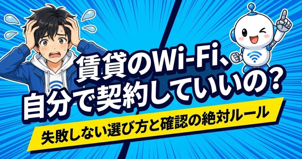 賃貸のWi-Fi、自分で契約していいの？失敗しない選び方と確認の絶対ルール