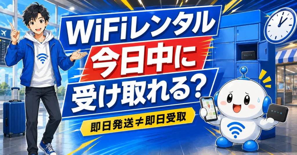 WiFiレンタルを今日中に受け取る方法を案内するyuuとでんぱる